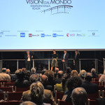 Il direttore artistico Fabrizio Grosoli, la madrina del Festival Martina Colombari, Francesco Bizzarri e Serena Massimi, responsabile UniCredit Pavilion