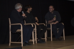 Il regista del film IL CLUB DEI 27 Mateo Zoni con Fabrizio Grosoli e Andrea Maguolo montatore