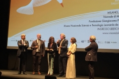 Cerimonia di Apertura_Da sinistra Francesco Bizzarri, Cam Christiansen (regista di Wall), Anna Ribotta (interprete), David Hare (interprete del film), Lorenza Indovina e Fabrizio Grosoli
