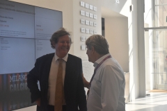David Hare, interprete del film di apertura Wall, con Francesco Bizzarri