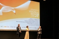 Cerimonia Inaugurale Festival. In foto Lorenza Indovina madrina del Festival, Francesco Bizzarri Fondatore e Direttore Generale, Fabrizio Grosoli Direttore Artistico