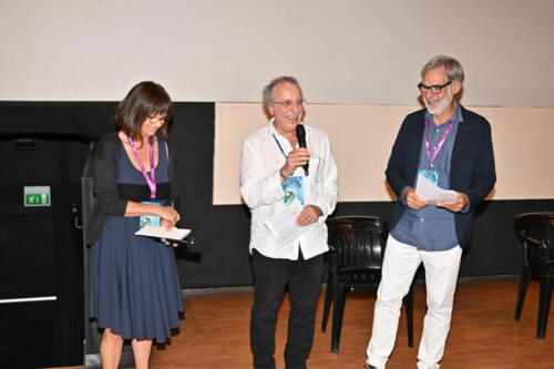 Xavier Castano, producer of "If you are a Man", Anna Ribotta, translator, and Michele Sancisi, Festival selection committee