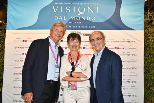 Francesco Bizzarri, Maurizio Nichetti and Stefania Casini, producer