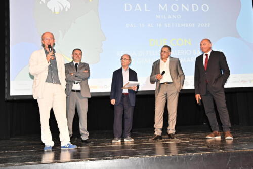 Fabrizio Zappi, Maurizio Nichetti, Emanuele Nespeca, producer, the Abbagnale brothers Carmine and Giuseppe