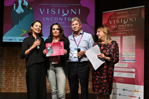 La Compagnia award to "Nanyang", Susanna Trojano, producer, Stefania Ippoliti, Francesco Bizzarri, Cinzia Masòtina