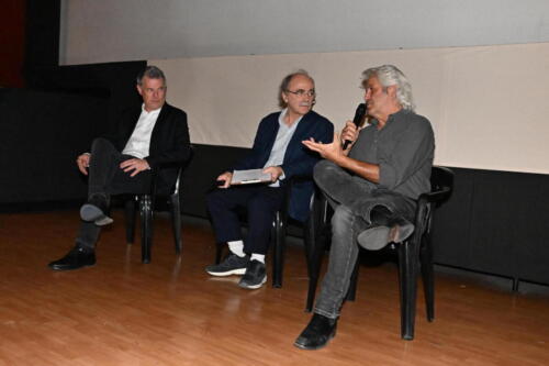 Maurizio Nichetti, Roberto Pisoni, director of Sky Arte and Domenico Procacci