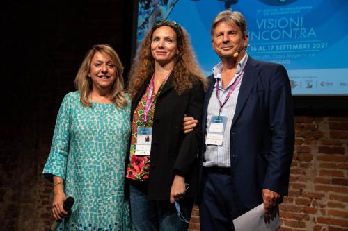 Claudia Cipriani, director of “La cattiva strada” winner of the Lo Scrittorio Subtitles Prize with Cinzia Masòtina and Francesco Bizzarri