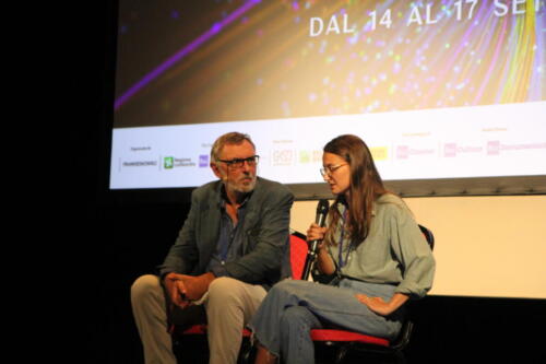 Alessandro Arangio Ruiz and Lilian Sassanelli, director of Alone together