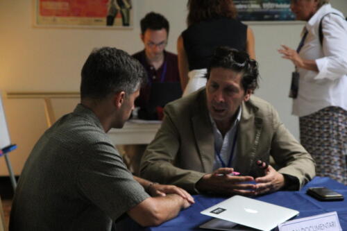 Fabio Mancini, commissioning editor RAI Documentari, durante uno speed date