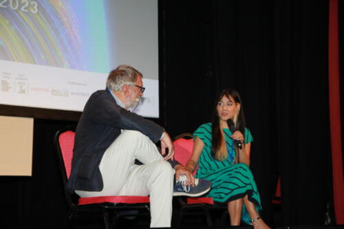 Alessandro Arangio Ruiz and Naomi Kikuchi, director of Cat world