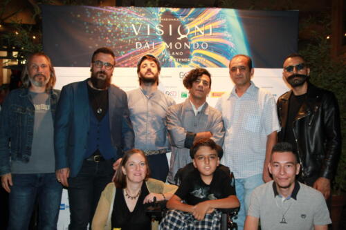 Ayoub Naseri and the cast of The sky is mine
