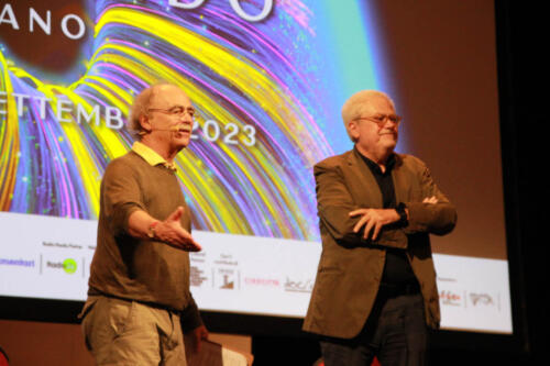 Maurizio Nichetti e Roberto Andò, regista e ospite d'onore del 9° Festival Visioni dal Mondo
