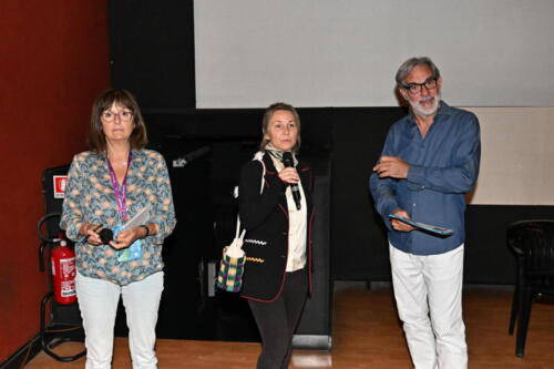 Ivalo Frank, director of 'The Last Human', Michele Sancisi and Anna Ribotta 