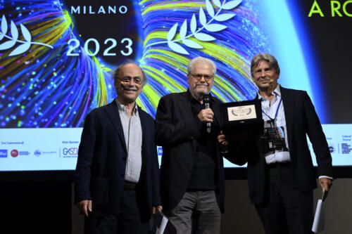 Maurizio Nichetti, Roberto Andò, director, and Francesco Bizzarri