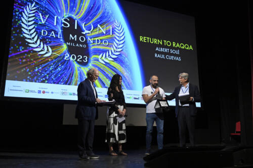 Maurizio Nichetti, Marc Marginedas, winner of the Amici Cineteca Milano Award and Special Mention of the International Contest, and Francesco Bizzarri